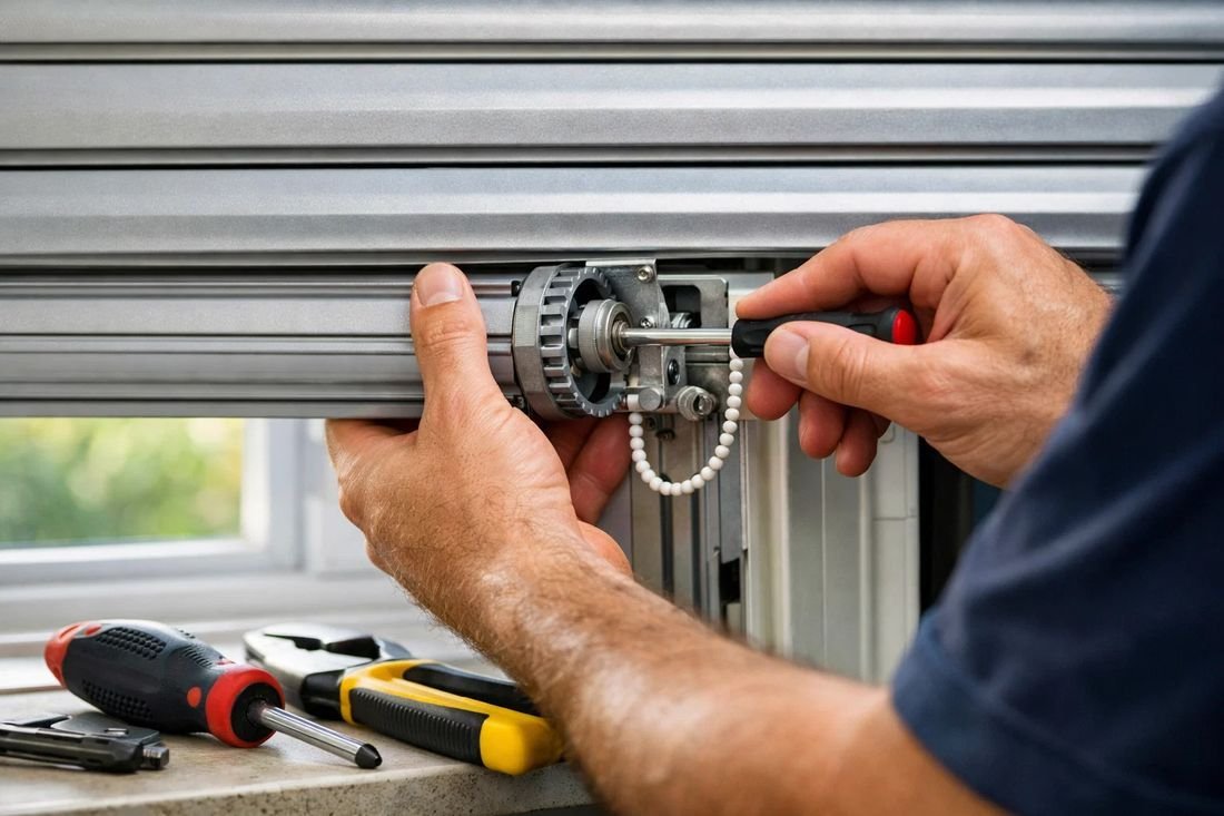 Reparación del mecanismo de una persiana enrollable